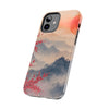 Elegant Cherry Blossom Phone Case - Tough Protection with Scenic Mountain Design