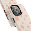 Chic Tough Phone Case with Abstract Blush Spots