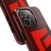 Durable Tough Phone Case - Stylish Red Wood Design for Protection