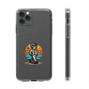 Retro Skeleton Clear Phone Case | Vibrant Design for Trendsetters