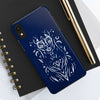 Artistic Tough Phone Case - Tribal Cat Design