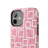 Chic Floral Tough Phone Case - Stylish Pink Frame Design