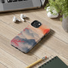 Elegant Cherry Blossom Phone Case - Tough Protection with Scenic Mountain Design