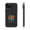 Retro Skeleton Clear Phone Case | Vibrant Design for Trendsetters