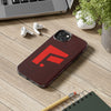 Durable Tough Phone Case - Stylish Red Wood Design for Protection