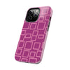 Vibrant Pink Geometric Tough Phone Case - Stylish and Durable Protection