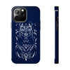 Artistic Tough Phone Case - Tribal Cat Design