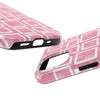 Chic Floral Tough Phone Case - Stylish Pink Frame Design