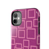 Vibrant Pink Geometric Tough Phone Case - Stylish and Durable Protection