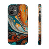 Vibrant Marble Tough Phone Case - Unique Artistic Design for Protection