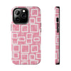 Chic Floral Tough Phone Case - Stylish Pink Frame Design