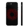 Bold Red Starburst Tough Phone Case - Durable Protection for Style and Safety