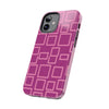 Vibrant Pink Geometric Tough Phone Case - Stylish and Durable Protection