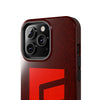 Durable Tough Phone Case - Stylish Red Wood Design for Protection