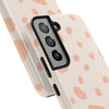 Chic Tough Phone Case with Abstract Blush Spots