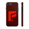 Durable Tough Phone Case - Stylish Red Wood Design for Protection