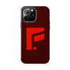 Durable Tough Phone Case - Stylish Red Wood Design for Protection