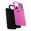 Halloween Bat Pattern Tough Phone Case - Pink Spooky Protection