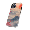 Elegant Cherry Blossom Phone Case - Tough Protection with Scenic Mountain Design