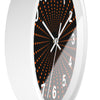 Retro Dot Pattern Wall Clock – Modern Home Decor with Orange Accent