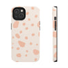 Chic Tough Phone Case with Abstract Blush Spots