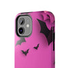 Halloween Bat Pattern Tough Phone Case - Pink Spooky Protection