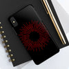 Bold Red Starburst Tough Phone Case - Durable Protection for Style and Safety