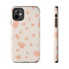 Chic Tough Phone Case with Abstract Blush Spots