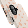 Chic Tough Phone Case with Abstract Blush Spots