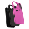 Halloween Bat Pattern Tough Phone Case - Pink Spooky Protection