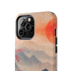 Elegant Cherry Blossom Phone Case - Tough Protection with Scenic Mountain Design