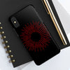 Bold Red Starburst Tough Phone Case - Durable Protection for Style and Safety