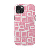 Chic Floral Tough Phone Case - Stylish Pink Frame Design