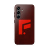 Durable Tough Phone Case - Stylish Red Wood Design for Protection