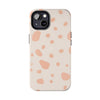 Chic Tough Phone Case with Abstract Blush Spots