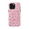 Chic Floral Tough Phone Case - Stylish Pink Frame Design