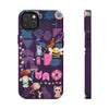 Whimsical Tough Phone Case - Colorful Animal and Floral Design