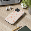 Chic Tough Phone Case with Abstract Blush Spots