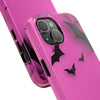 Halloween Bat Pattern Tough Phone Case - Pink Spooky Protection