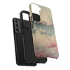 Mountain Blossom Tough Phone Case - Durable Phone Protector with Cherry Blossom and Scenic Design