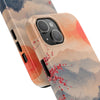 Elegant Cherry Blossom Phone Case - Tough Protection with Scenic Mountain Design