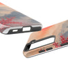 Elegant Cherry Blossom Phone Case - Tough Protection with Scenic Mountain Design