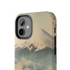 Mountain Blossom Tough Phone Case - Durable Phone Protector with Cherry Blossom and Scenic Design