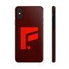 Durable Tough Phone Case - Stylish Red Wood Design for Protection