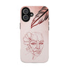 Artistic Tough Phone Case - Abstract Floral Design