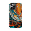 Vibrant Marble Tough Phone Case - Unique Artistic Design for Protection