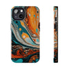 Vibrant Marble Tough Phone Case - Unique Artistic Design for Protection