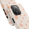 Chic Tough Phone Case with Abstract Blush Spots