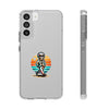 Retro Skeleton Clear Phone Case | Vibrant Design for Trendsetters