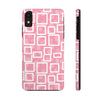 Chic Floral Tough Phone Case - Stylish Pink Frame Design